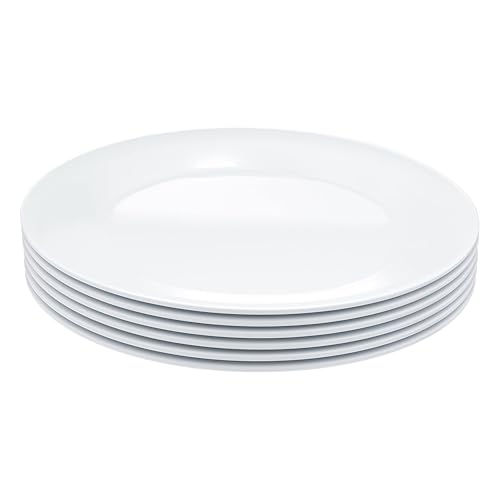 Melamine Dinner Plates for Restaurants and Home (6 Count)