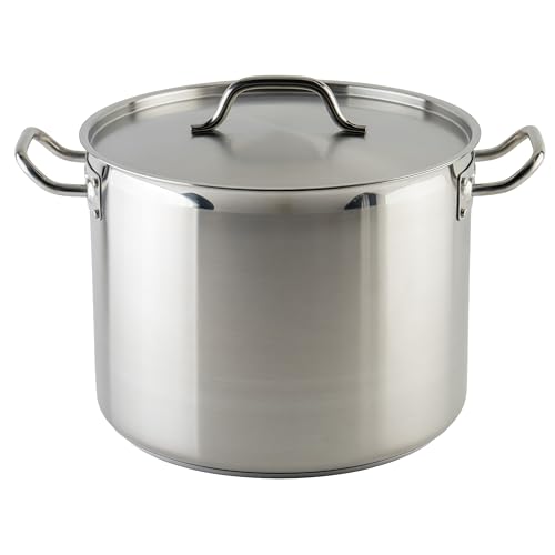 Winware Stainless Steel 24 Quart Stock Pot with Cover