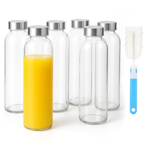 24oz Glass Water Bottle Set of 6 (6 Count)