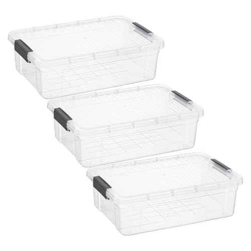 Storage Bins with Lids (3 Count)