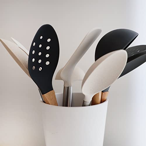 Wheat Straw Skimmer Spoon with Stainless Steel Handle Cooking Baking Kitchen Utensils
