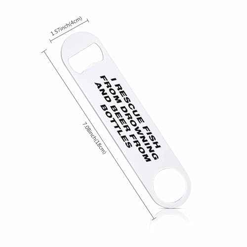 Funny Saying Stainless Steel Bottle Opener Black White Lettering Flat Beer Bottle Opener Keychain for Home Kitchen Bar Restaurant Party Birthday Gift
