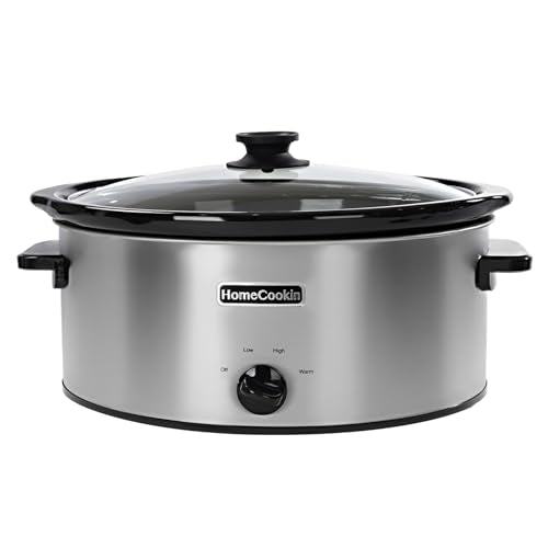 7 Quart Slow Cooker Oval Manual Pot Food Warmer with 3 Cooking Settings