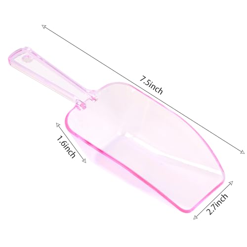 4Pcs Clear Plastic Ice Scoop for Freezer (4 Count)