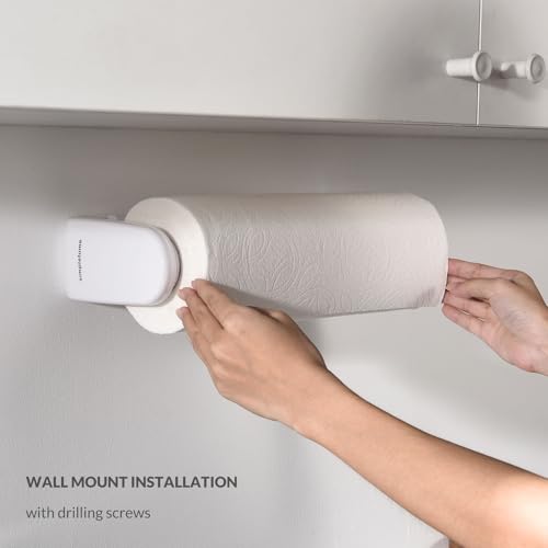 ONE Hand Simple Tear Paper Towel Holder Under Cabinet