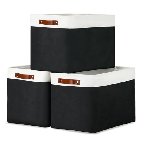 Large Storage Baskets Fabric Storage Bins (3 Count)