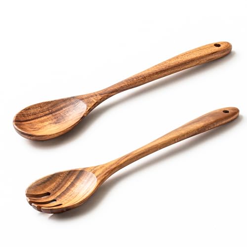 Acacia Wooden Salad Server Set