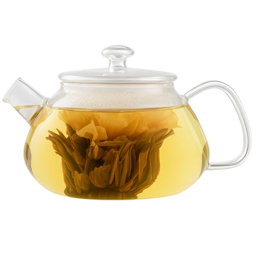 Viva Nicola All Borosilicate Glass Teapot with Tea Included
