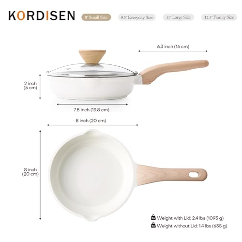 Ceramic Non Stick Frying Pans Skillet with Lid
