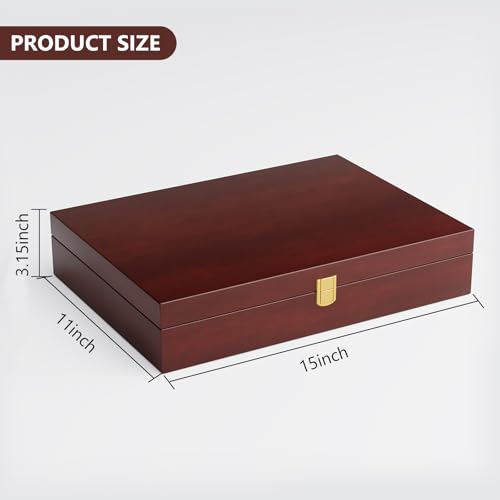 Mahogany Wood Silverware Storage Box