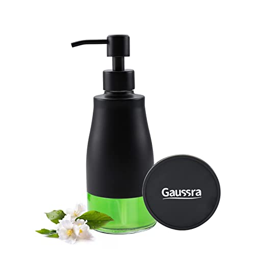 Black Soap Dispenser with Coaster and Stickers