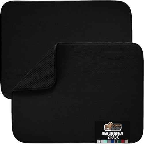 Ultra Absorbent Microfiber Dish Drying Mat (2 Count)