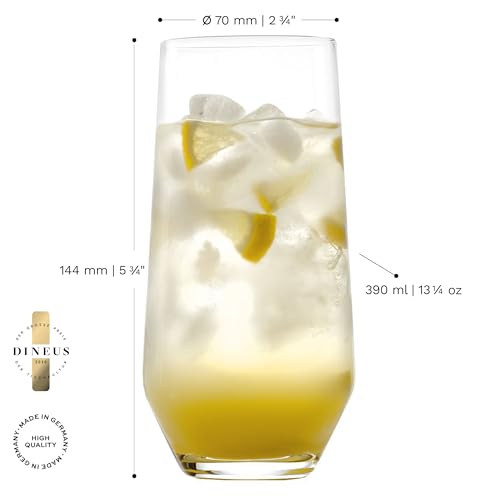 Quatrophil Longdrink Cocktail Glasses Crystal (13.25 Count)
