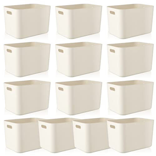 White Plastic Storage Bins (10 Count)