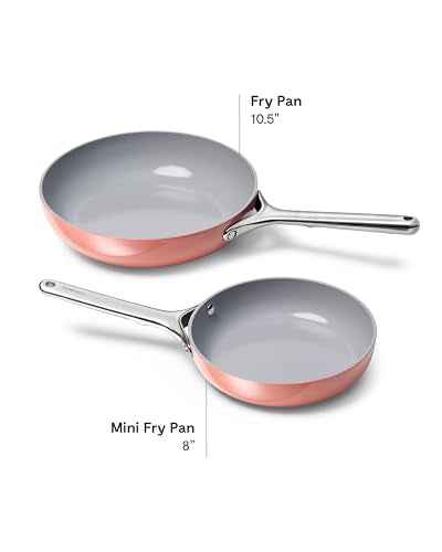 Ceramic Fry Pan Duo with Glass Lids