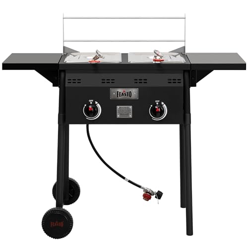 Outdoor Propane Deep Fryer with Rolling Cart
