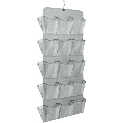Hanging Shoe Organizer For Closet Rod with 30 Large Pockets Dual Sided 360 Rotating Hanger Space Saving Storage Bag Rack Shelves for Bedroom Laundry Room