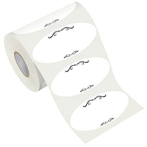 500 Removable Freezer Pantry Canning Labels Set Water Oil Resistant with Perforation Line for Food Containers Jars Kitchen Restaurant Storage Organization (500 Count)