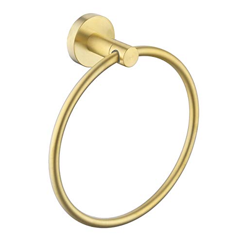 Brushed Gold Towel Ring