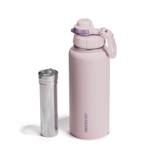 Vessence 32 Oz Stainless Steel Tea Infuser Bottle for Loose Leaf Tea