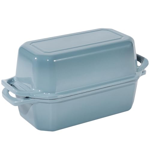 Bread Pan Cast Iron Loaf Pan with Lid Bread Loaf Pan 8.5x4.5 Inch Loaf Pan Enameled Cast Iron Sourdough Loaf Pan
