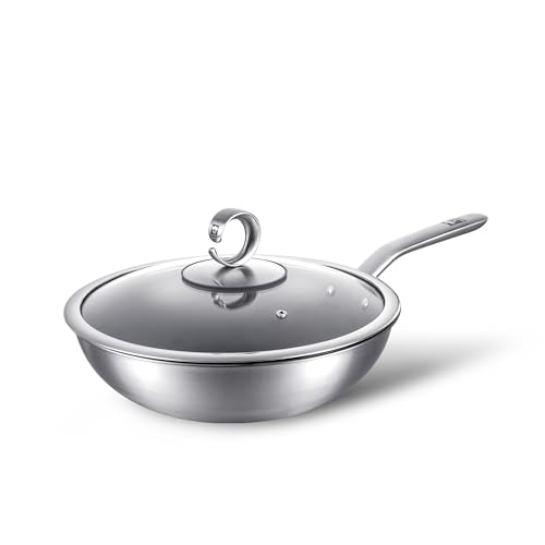 13 in Titanium Wok with Lid