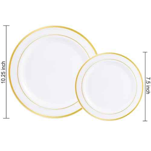 60 Pcs Gold Plastic Plates (60 Count)