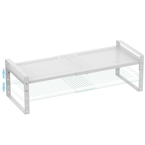 Expandable Shoe Rack Stackable Metal Pantry Storage Shelves Stand Adjustable Height Cabinet Shelf Organizer Racks Spice Shelving