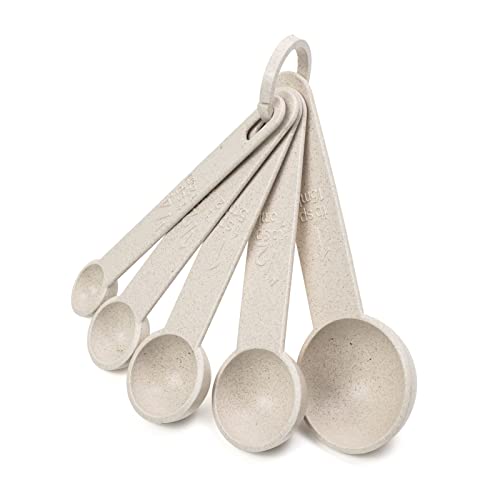 Cream Wheat Straw 10PC Measuring Cups Spoons Set