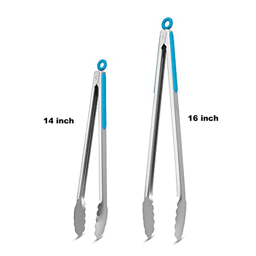 304 Stainless Steel Kitchen Cooking Tongs (2 Count)
