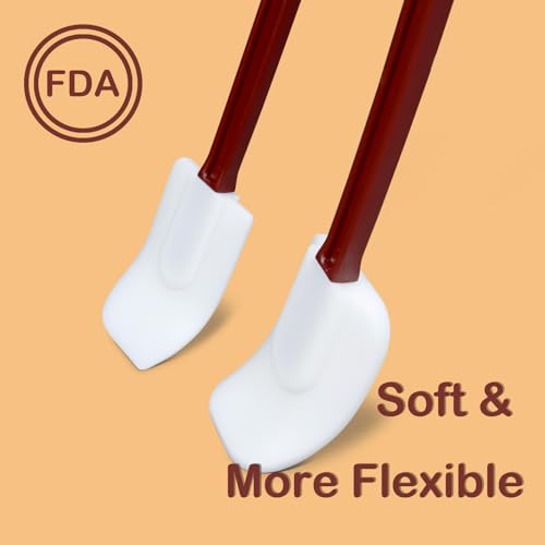 Silicone Spatulas Heat Resistant.Commercial Spatula for Cooking.Heavy Duty Rubber Spatulas.Silicone Spatula Set of 2 (2 Count)