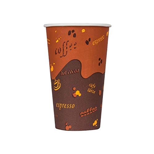 16 oz Paper Hot Coffee Cups [1000 ct] Disposable (1000 Count)