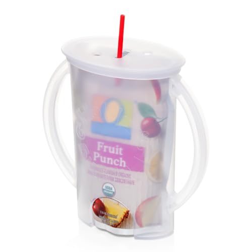 2-in-1 Baby Food Pouch & Juice Box Holder (2-pack) - No-Squeeze, Food-Safe Container with easy-grab Handles & Lid Fits GoGo, Capri Sun, Juice, Yogurt, & More (3 Count)