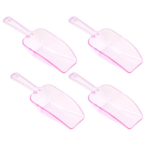 4Pcs Clear Plastic Ice Scoop for Freezer (4 Count)