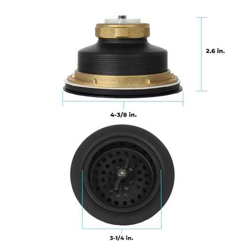 3.5" Sink Drain Assembly with Twist Lock Basket Strainer