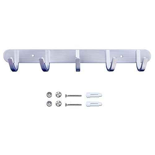 Coat Hook Rail Brushed Nickel 14