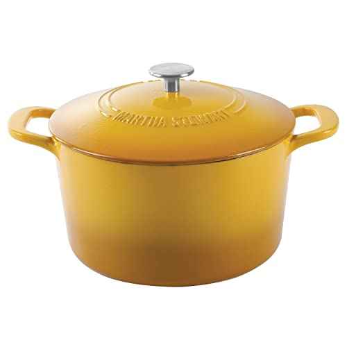 Gatwick 7 Quart Enamel Cast Iron Dutch Oven Pot with Lid