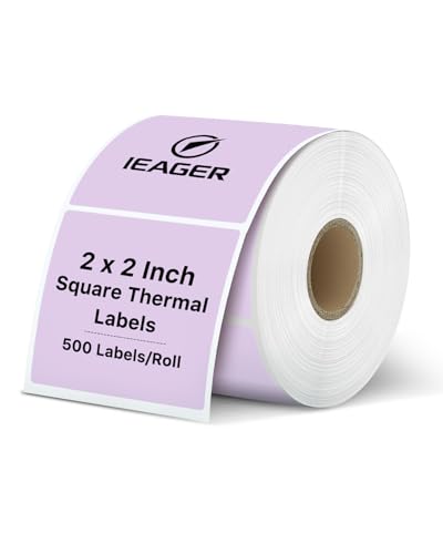2"x2" Purple Square Thermal Labels