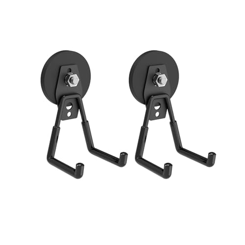 Heavy Duty Magnetic Hooks with 2.60" D Round Base (2 Count)