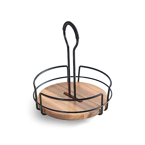 Mikasa Gourmet Basics Hanover Condiment Caddy with Rotating Caddy Organizer Design