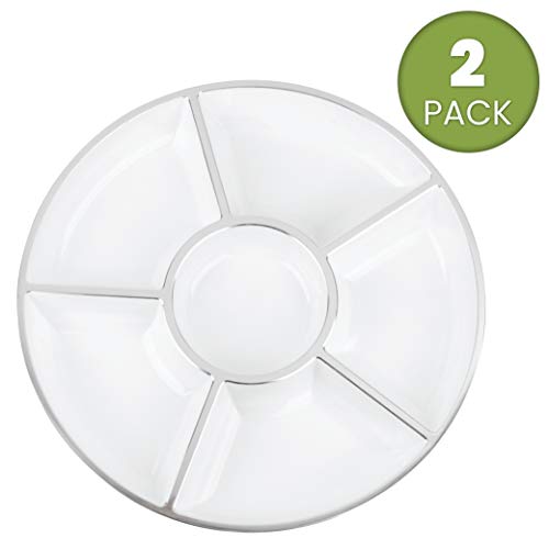 6 Sectional Round Plastic Serving Tray