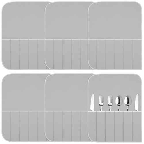 6 Pcs Anti Tarnish Silverware Storage Bags Felt (6 Count)