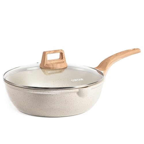 12 Inch Nonstick Deep Frying Pan with Lid