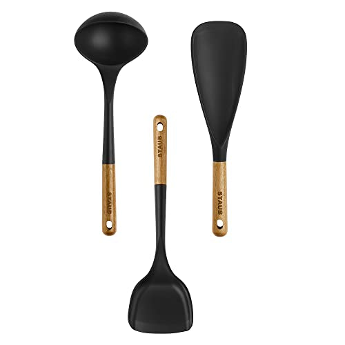 Silicone with Wood Handle 3 (3 Count)