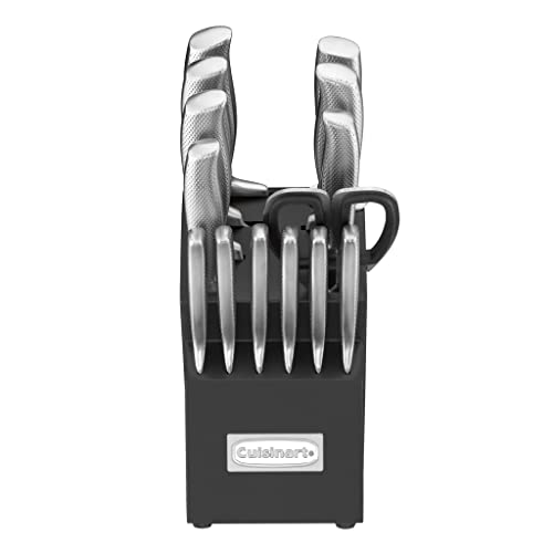 C77SS 15PG 15pc German Stainless Steel Hollow Handle Cutlery Block Set