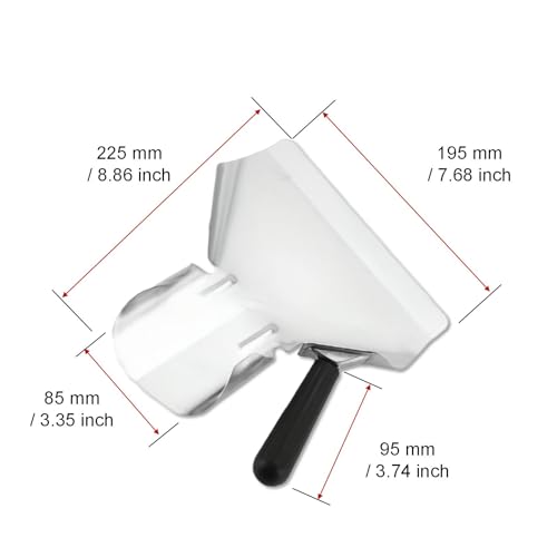 2 Pack Stainless Steel Popcorn Scoop for French Fry and Bagger (2 Count)