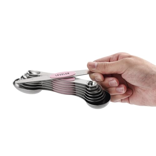 Stainless Steel 8 Magnetic Measuring Spoons Set