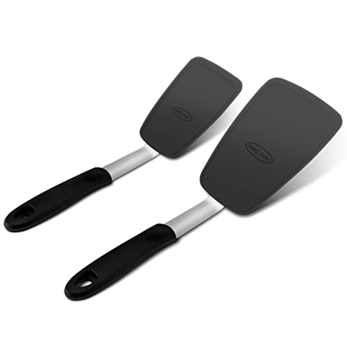 2 Pieces Flexible Silicone Spatula Set for Kitchen Use (2 Count)