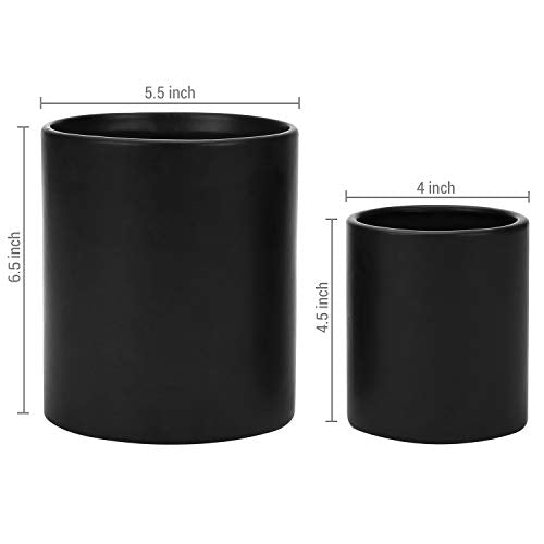 Black Ceramic Utensil Holders (2 Count)