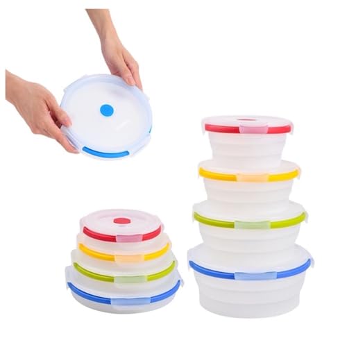 Collapsible Food Storage Containers with Lids (4 Count)